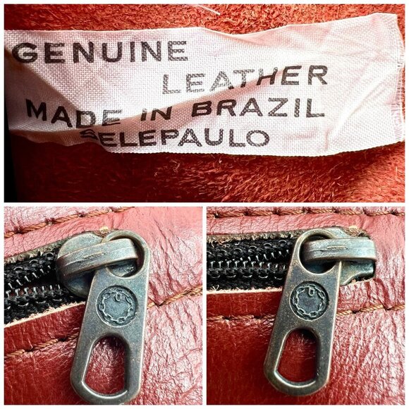 Vintage Genuine Leather Wallet Coin Purse Made In Brazil Bifold 80s 90s - Picture 2 of 10